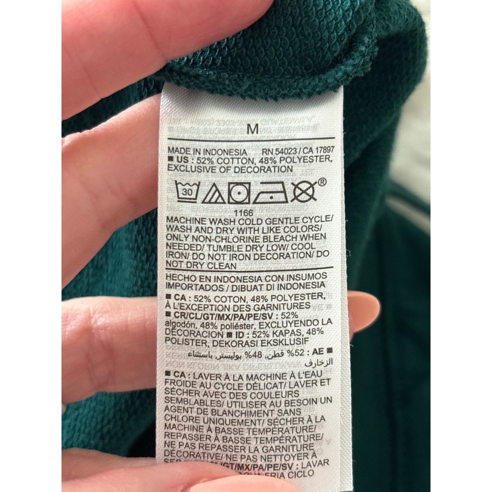 Old Navy Green High Waisted French Terry Sweat Shorts Drawstring Pockets Medium - Picture 5 of 5